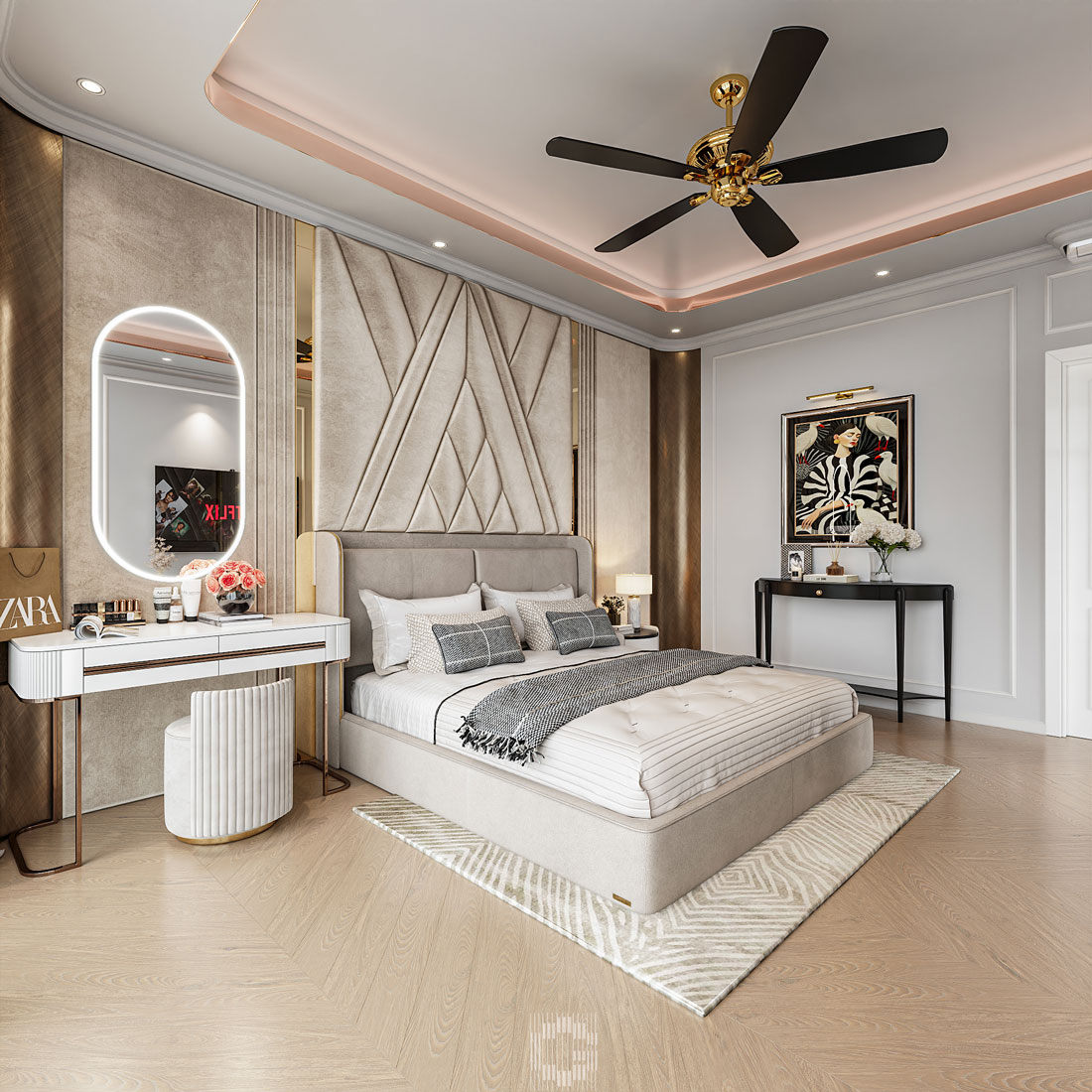 thiết kế nội thất biệt thự Vaquarius Văn Giang 35