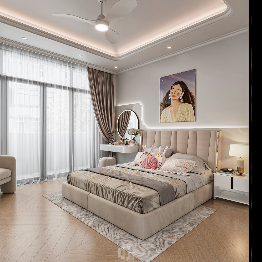 thiết kế nội thất biệt thự Vaquarius Văn Giang 52