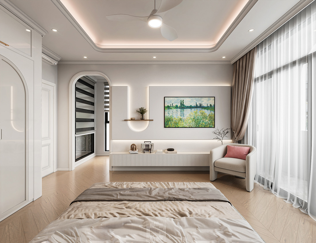 thiết kế nội thất biệt thự Vaquarius Văn Giang 54