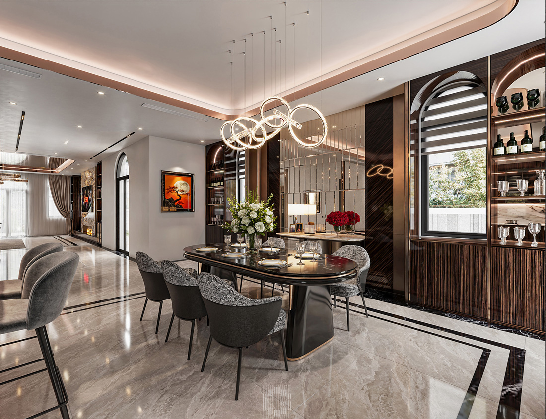 thi công biệt thự song lập Solasta Mansion Dương Nội 14