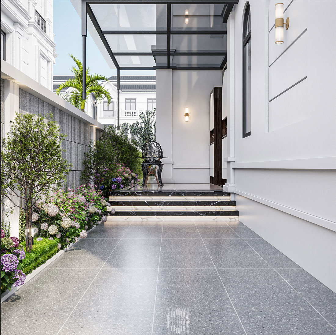 thi công biệt thự song lập Solasta Mansion Dương Nội 2