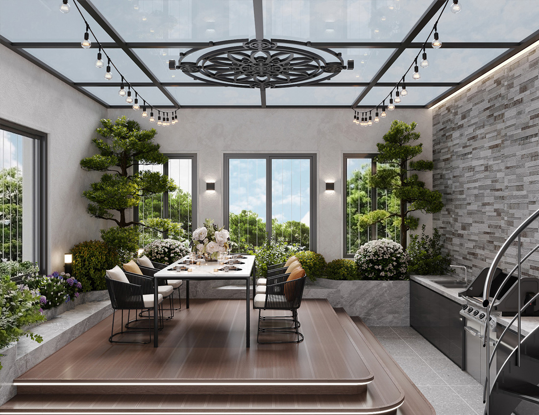 thi công biệt thự song lập Solasta Mansion Dương Nội 43