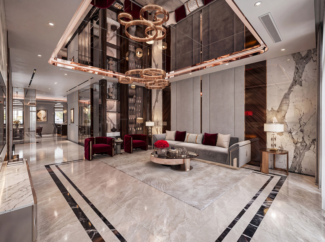 thi công biệt thự song lập Solasta Mansion Dương Nội 7
