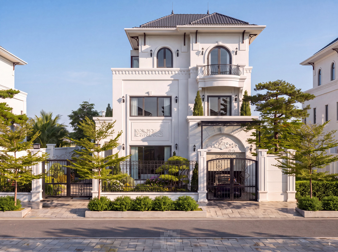 thi công hoàn thiện biệt thự vườn cam orange garden anh Tú 1