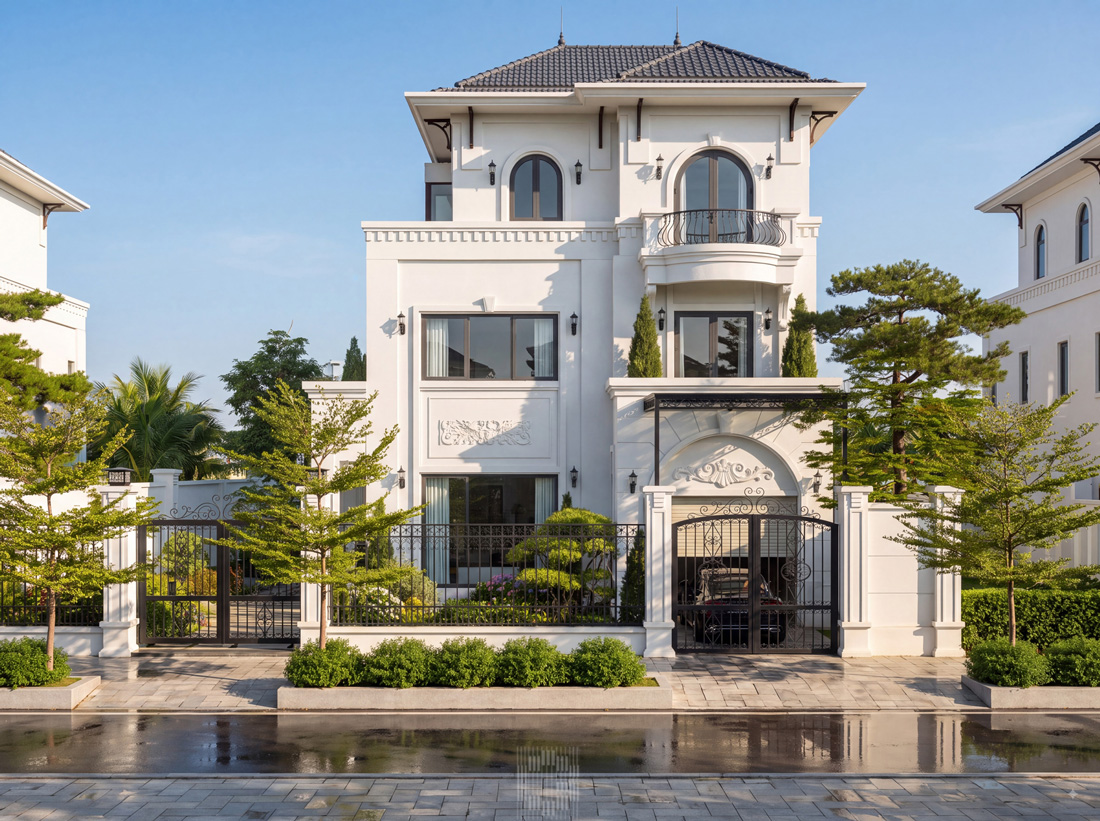 thi công hoàn thiện biệt thự vườn cam orange garden anh Tú 2
