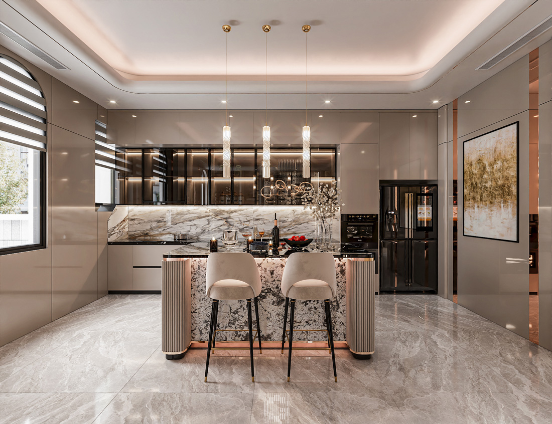 thiết kế hoàn thiện biệt thự Solasta Dương Nội căn song lập 11