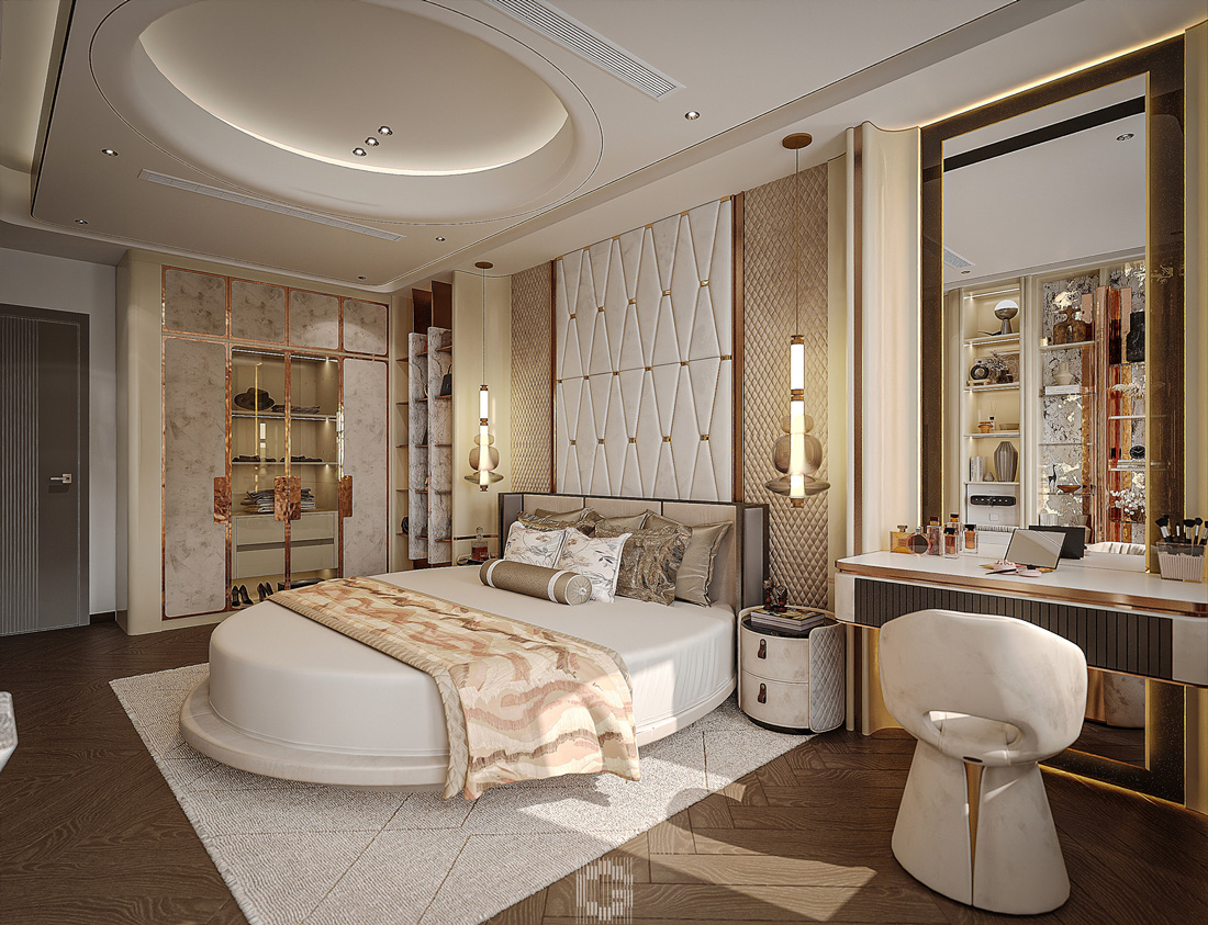 thiết kế hoàn thiện biệt thự Solasta Dương Nội căn song lập 17