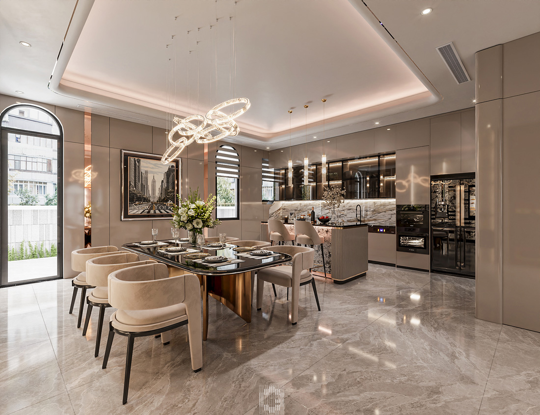 thiết kế hoàn thiện biệt thự Solasta Dương Nội căn song lập 8