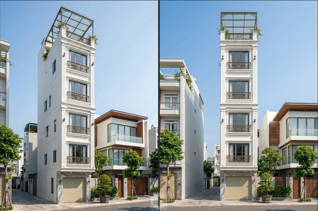 thiết kế nội thất nhà phố 40m2 5 tầng 1