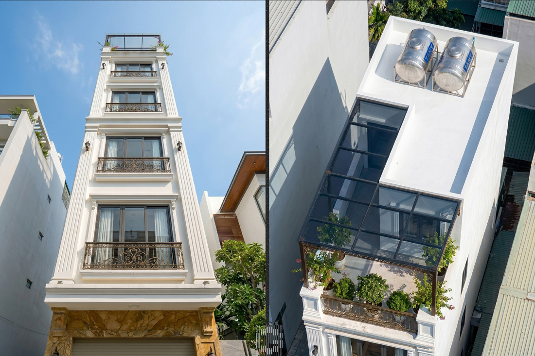 thiết kế nội thất nhà phố 40m2 5 tầng 2
