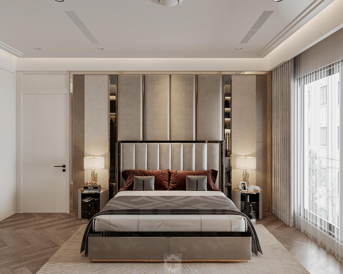thiết kế thi công căn hộ Royal City 100m2 3 phòng ngủ 10