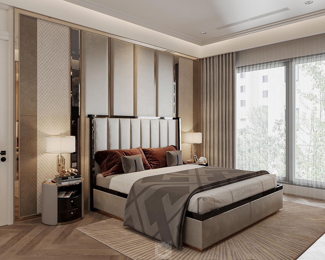 thiết kế thi công căn hộ Royal City 100m2 3 phòng ngủ 12