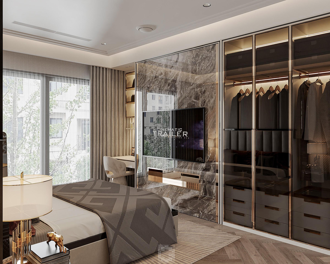 thiết kế thi công căn hộ Royal City 100m2 3 phòng ngủ 14