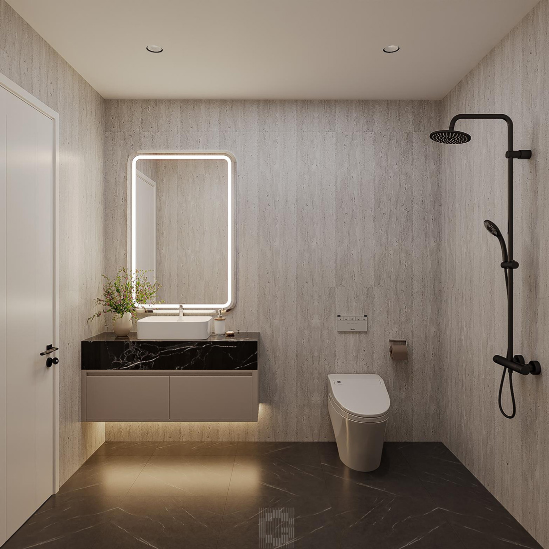 thiết kế thi công căn hộ Royal City 100m2 3 phòng ngủ 15