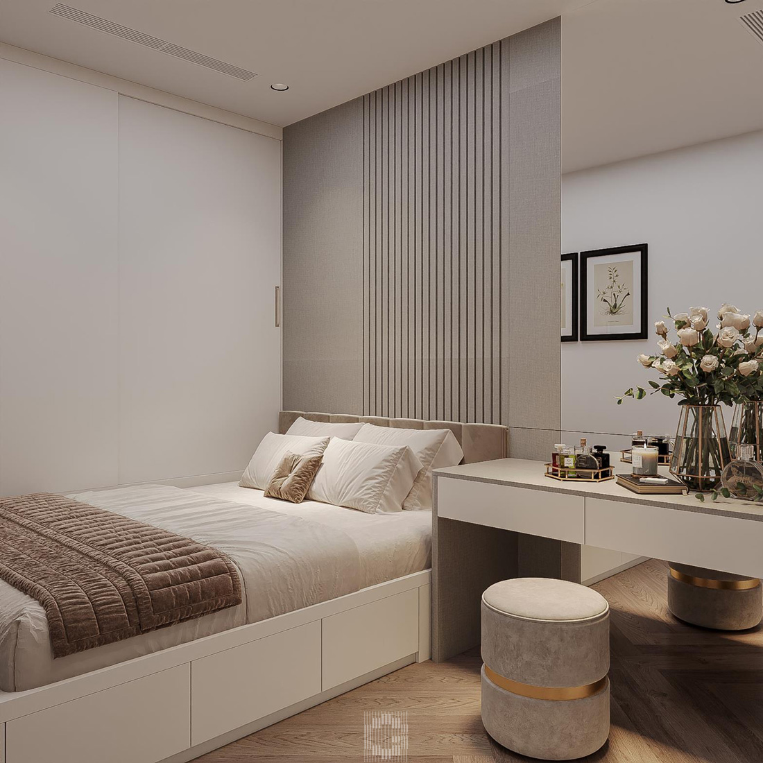 thiết kế thi công căn hộ Royal City 100m2 3 phòng ngủ 19