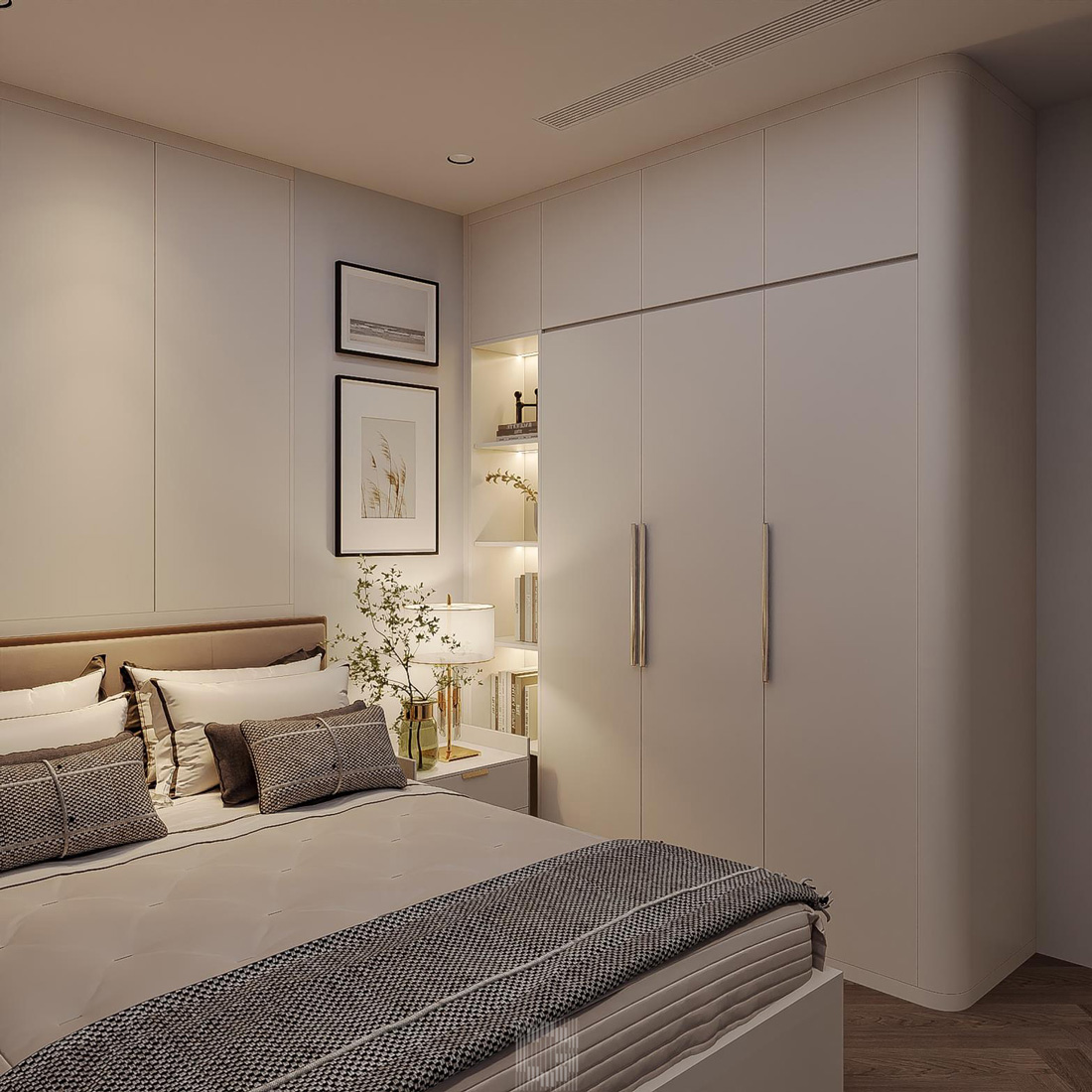 thiết kế thi công căn hộ Royal City 100m2 3 phòng ngủ 24