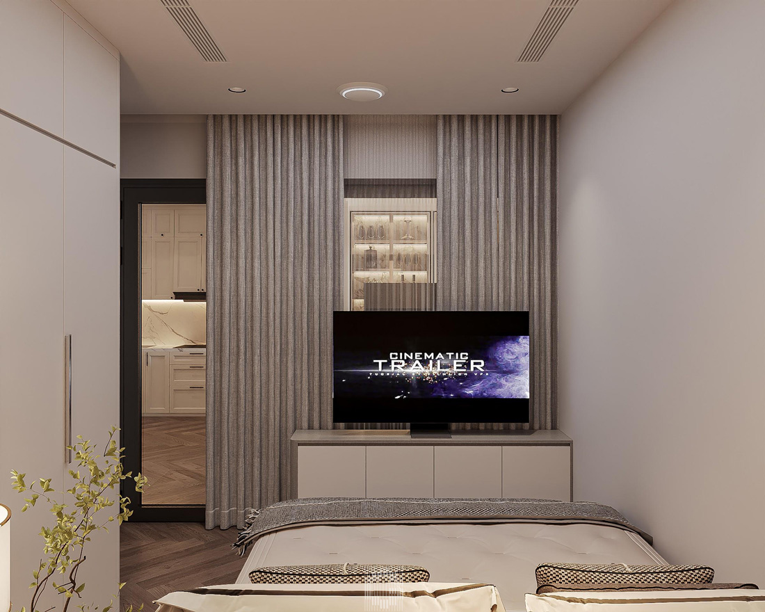 thiết kế thi công căn hộ Royal City 100m2 3 phòng ngủ 26