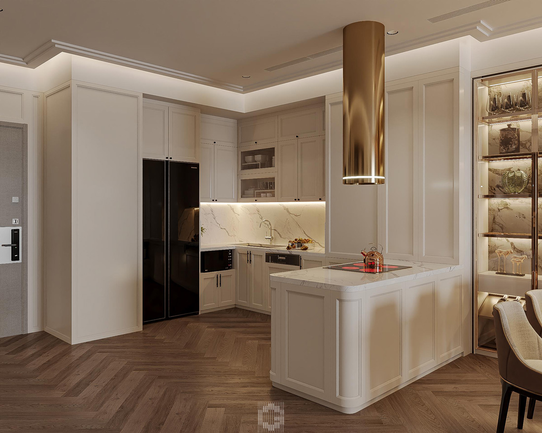 thiết kế thi công căn hộ Royal City 100m2 3 phòng ngủ 8