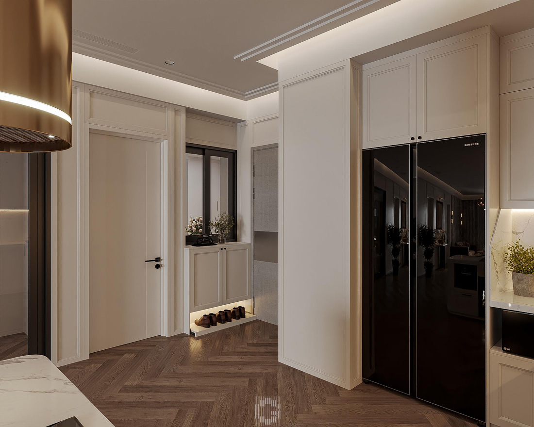 thiết kế thi công căn hộ Royal City 100m2 3 phòng ngủ 9